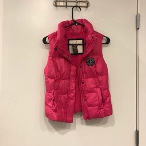 Abercrombie&fitch brand new pink puff vest Sz xs